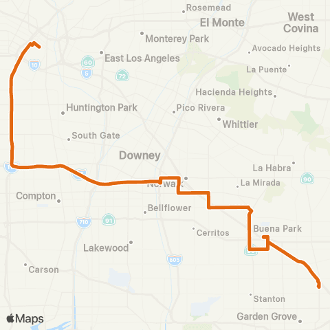 Metro Express Line map