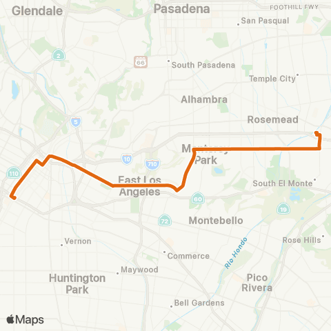 Metro Local Line map