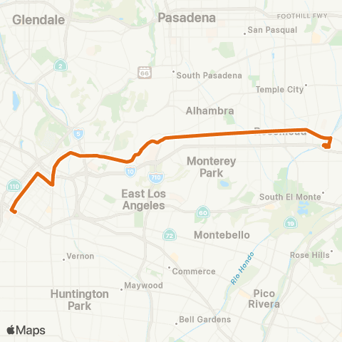 Metro Local Line map
