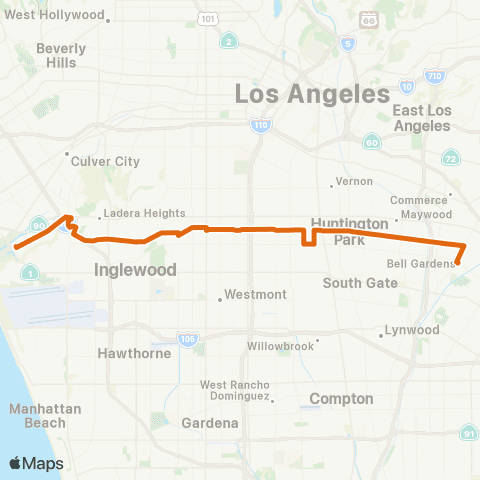 Metro Local Line map