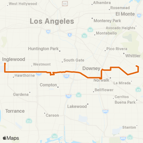 Metro Local Line map