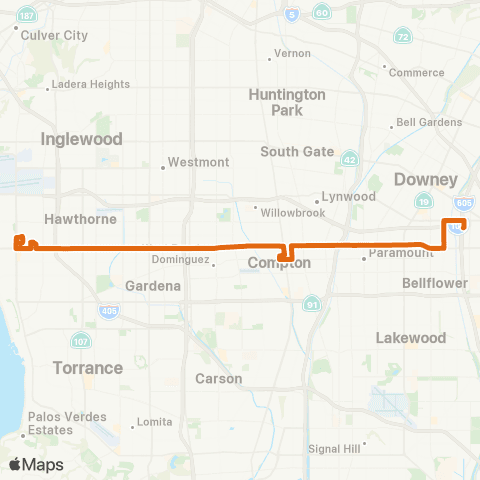 Metro Local Line map