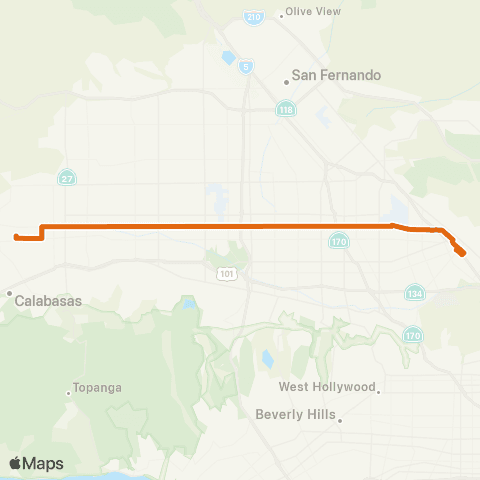 Metro Local Line map