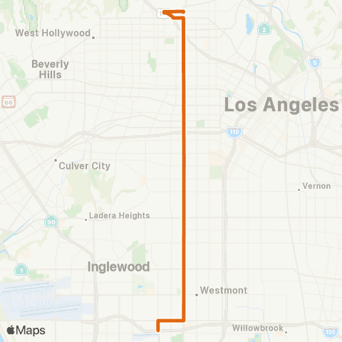 Metro Local Line map
