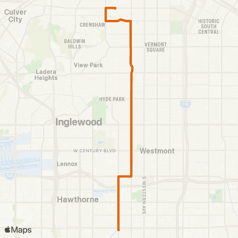 Metro Local Line map
