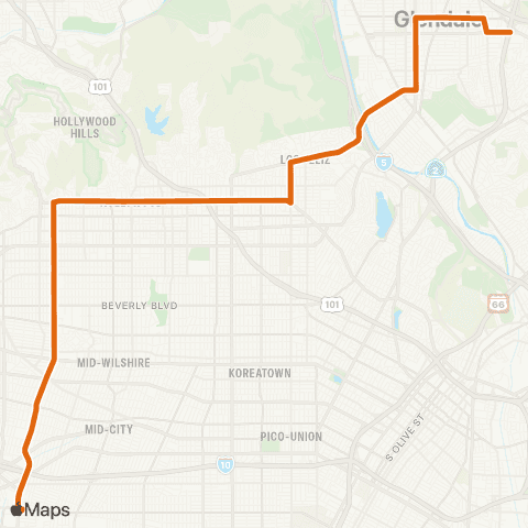 Metro Local Line map