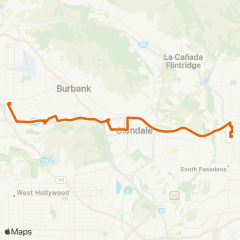 Metro Express Line map