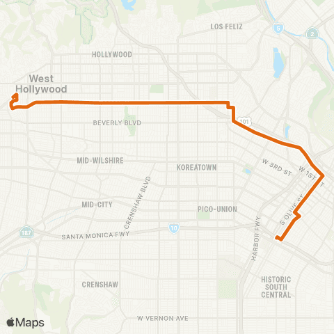 Metro Local Line map