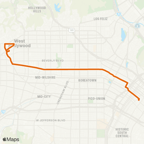Metro Local Line map