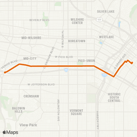 Metro Local Line map