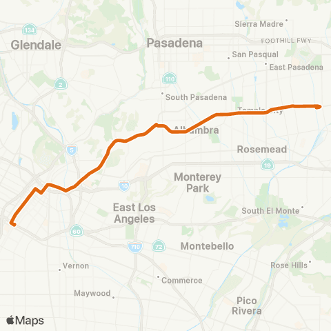Metro Local Line map