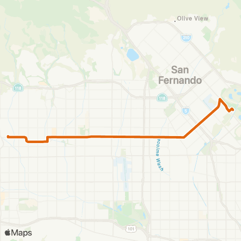 Metro Local Line map
