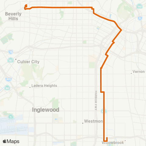 Metro Local Line map