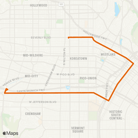 Metro Local Line map