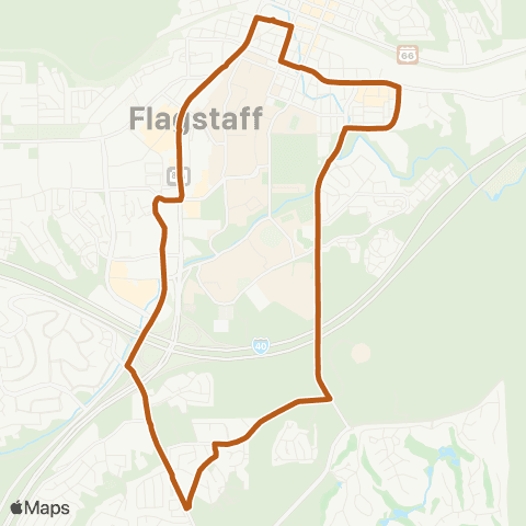 Mountain Line Brown map