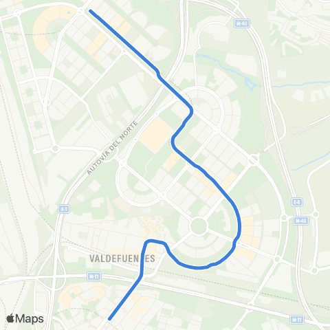 Metro Ligero Pinar de Chamartín - las Tablas map