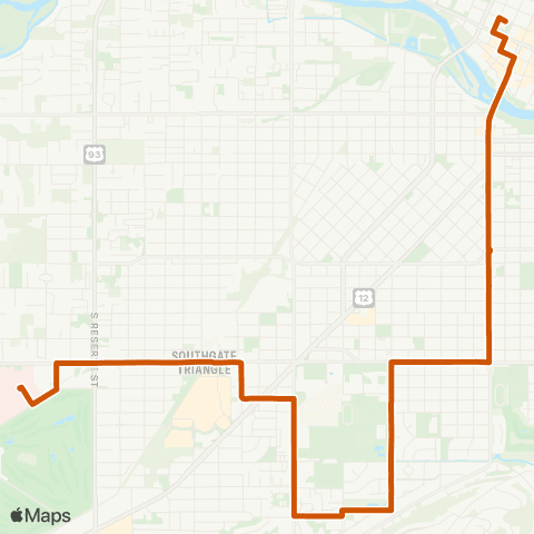 Mountain Line Higgins / Opportunity Resources / Southgate Mall map