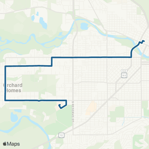 Mountain Line Target Range / Community Hospital map