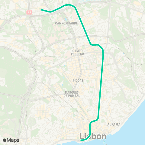 Metro Lisboa Caravela map