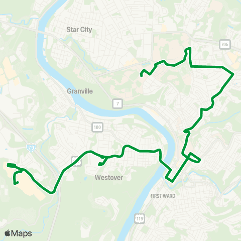 Mountain Line Transit Authority Downtown Mall PM map