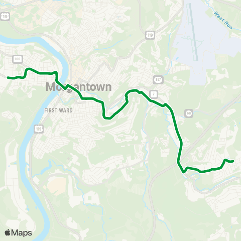 Mountain Line Transit Authority Brookhaven map