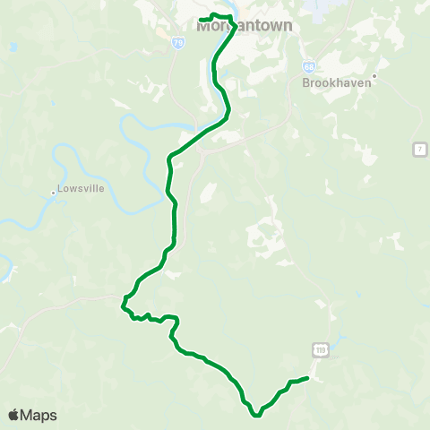 Mountain Line Transit Authority Grafton Rd map
