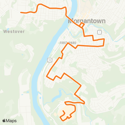 Mountain Line Transit Authority Orange Line map