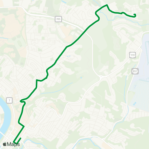 Mountain Line Transit Authority West Run map