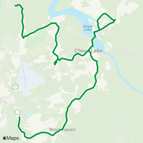 Mountain Line Transit Authority Eastern Circulator map