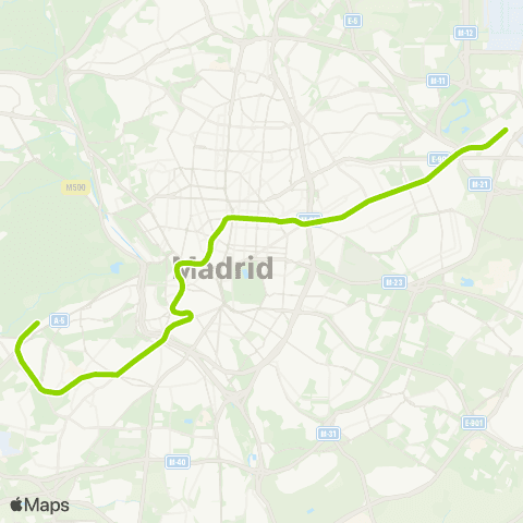 Metro Alameda de Osuna-Casa de Campo map