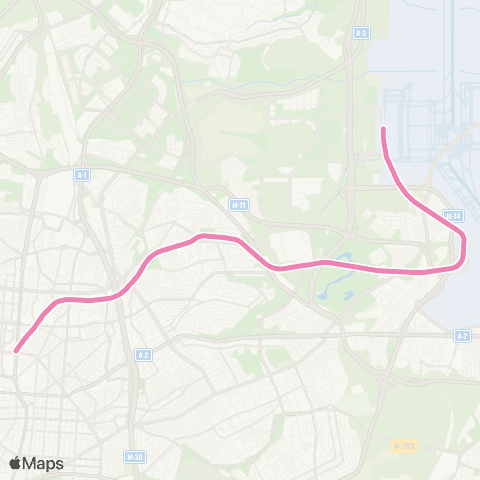 Metro Nuevos Ministerios - Aeropuerto T4 map
