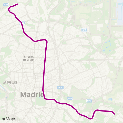 Metro Paco de Lucía-Arganda del Rey map