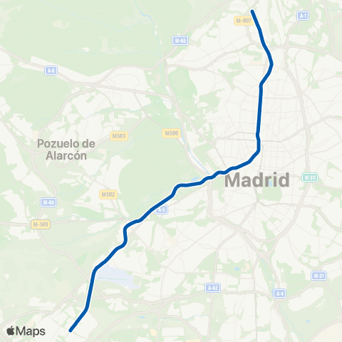 Metro Hospital Infanta Sofía-Puerta del Sur map