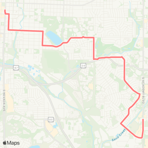 Mountain Metro Hillside / Hancock Plaza map