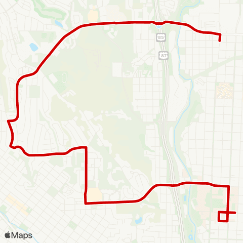 Mountain Metro 19th Street / Fillmore map
