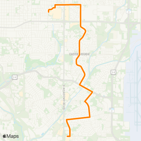 Mountain Metro Southborough via Murray Blvd map