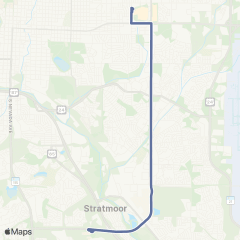 Mountain Metro S. Academy Blvd / PPSC map