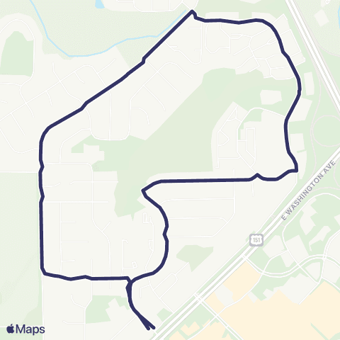 Madison Metro Route P map