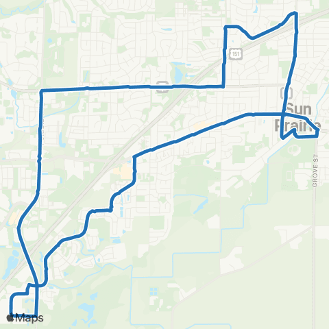 Madison Metro Route S map