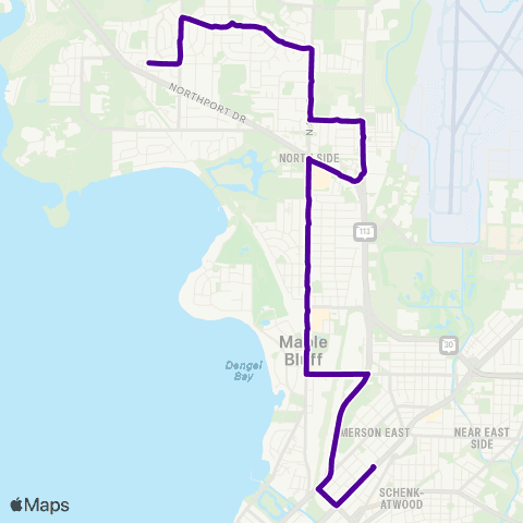 Madison Metro East Washington Extras map
