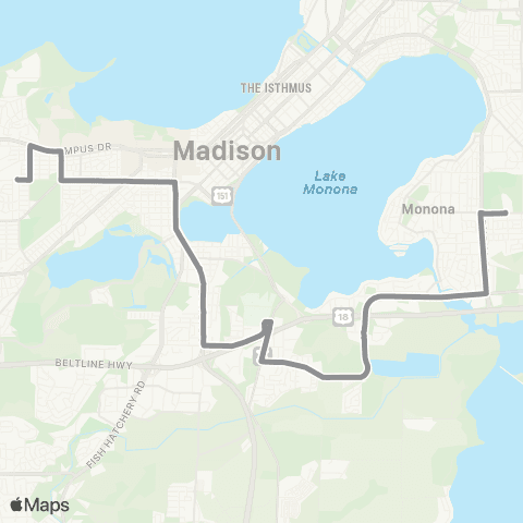 Madison Metro Regent Extras map
