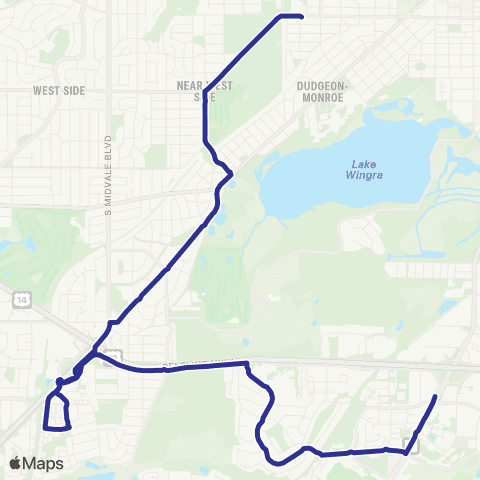 Madison Metro Regent Extras map