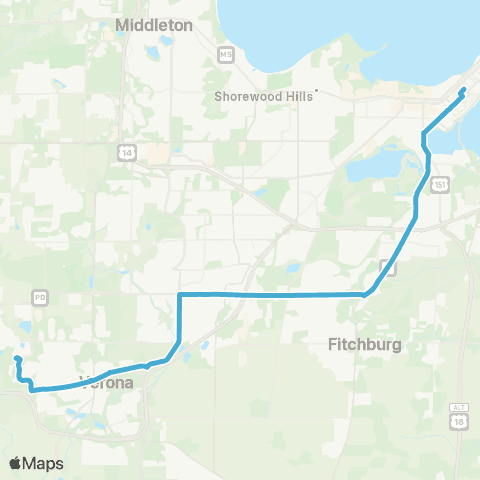 Madison Metro Route 75 map