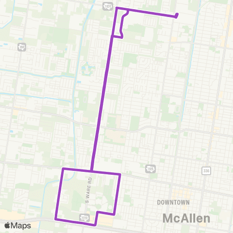 Metro McAllen Route 5 map