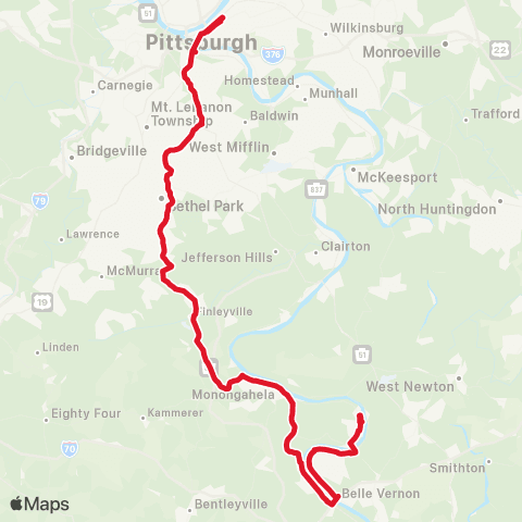 MMVTA Commuter A map