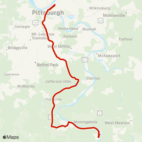 MMVTA Commuter Exp 1 map