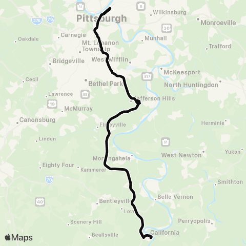 MMVTA Cal Commuter map