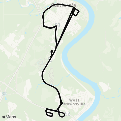 MMVTA Cal U Vulcan Flyer Shuttle map