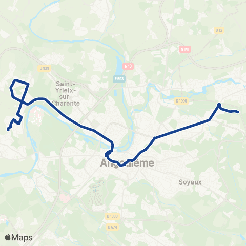 Möbius Fléac Gymnase - Isle-d'Espagnac Bel Air Z.A. map