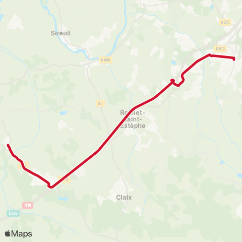 Möbius Nersac / Roullet-St-Estèphe / Claix / La Couronne / Mouthiers-s/-Boëme / Plassac-Rouffiac / Voulgézac map